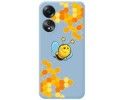 Funda Silicona Líquida Azul para Oppo A58 4G diseño Abeja Dibujos