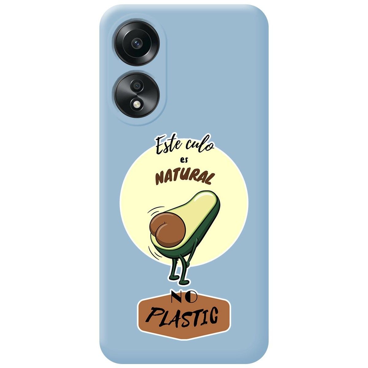 Funda Silicona Líquida Azul para Oppo A58 4G diseño Culo Natural Dibujos