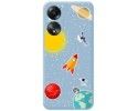 Funda Silicona Líquida Azul para Oppo A58 4G diseño Espacio Dibujos