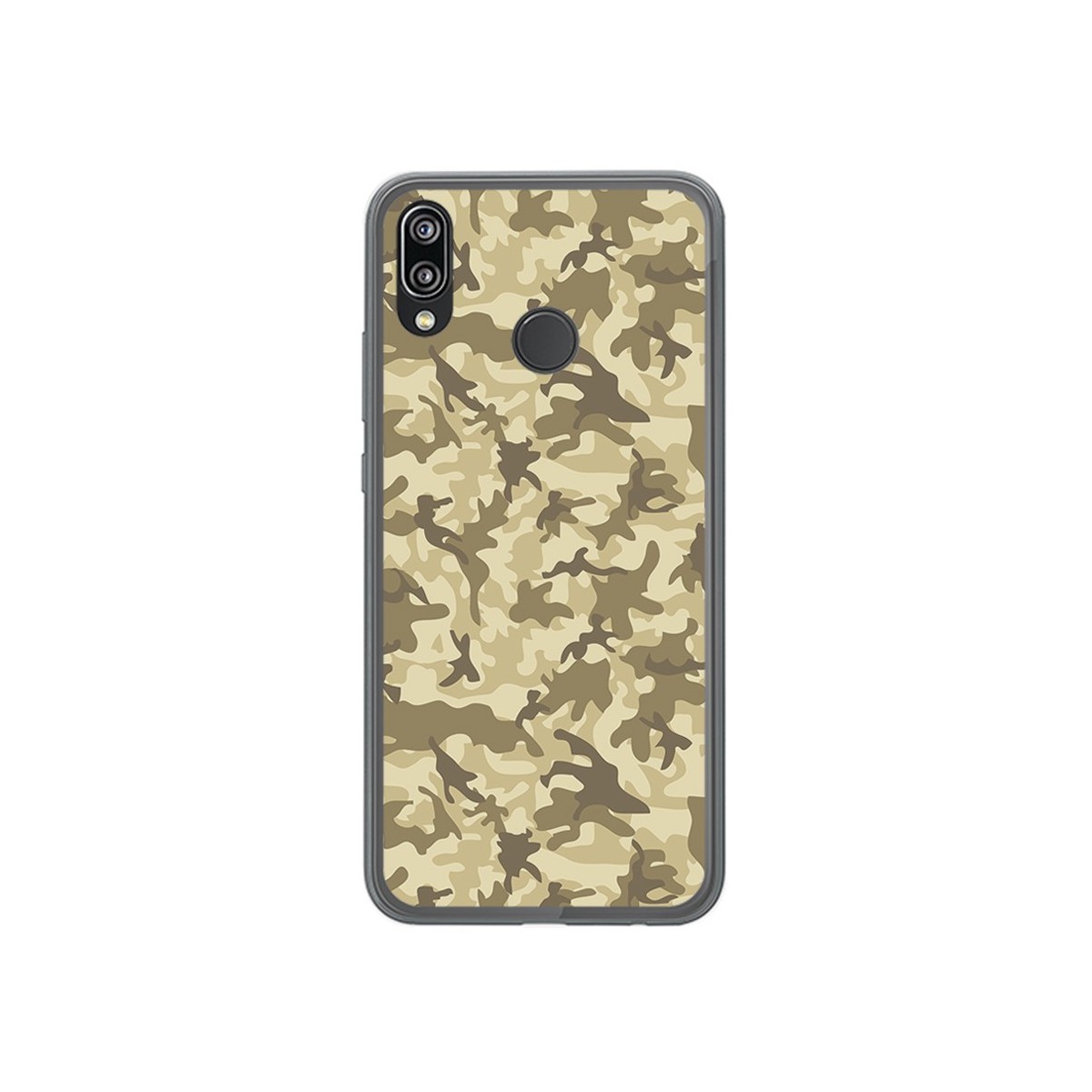Funda Gel Tpu para Huawei P20 Lite Diseño Sand Camuflaje Dibujos