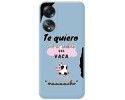 Funda Silicona Líquida Azul para Oppo A58 4G diseño Vaca Dibujos