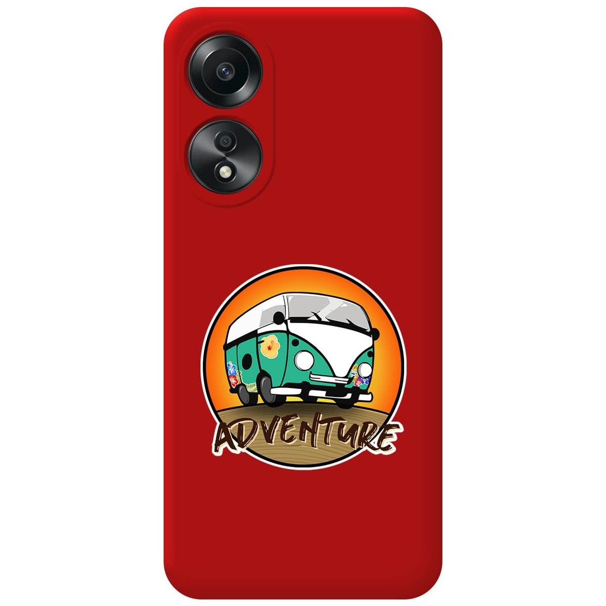 Funda Silicona Líquida Roja para Oppo A58 4G diseño Adventure Dibujos