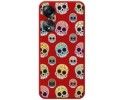 Funda Silicona Líquida Roja para Oppo A58 4G diseño Catrina Dibujos