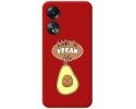 Funda Silicona Líquida Roja para Oppo A58 4G diseño Vegan Life Dibujos