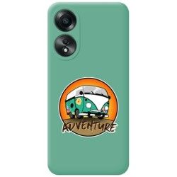 Funda Silicona Líquida Verde para Oppo A58 4G diseño Adventure Dibujos