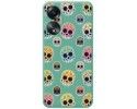 Funda Silicona Líquida Verde para Oppo A58 4G diseño Catrina Dibujos