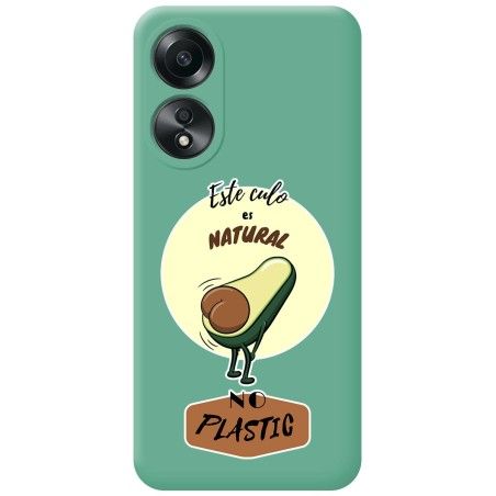 Funda Silicona Líquida Verde para Oppo A58 4G diseño Culo Natural Dibujos