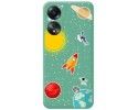 Funda Silicona Líquida Verde para Oppo A58 4G diseño Espacio Dibujos