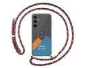 Personaliza tu Funda Colgante Transparente para Samsung Galaxy S23 FE 5G con Cordon Rosa / Dorado Dibujo Personalizada