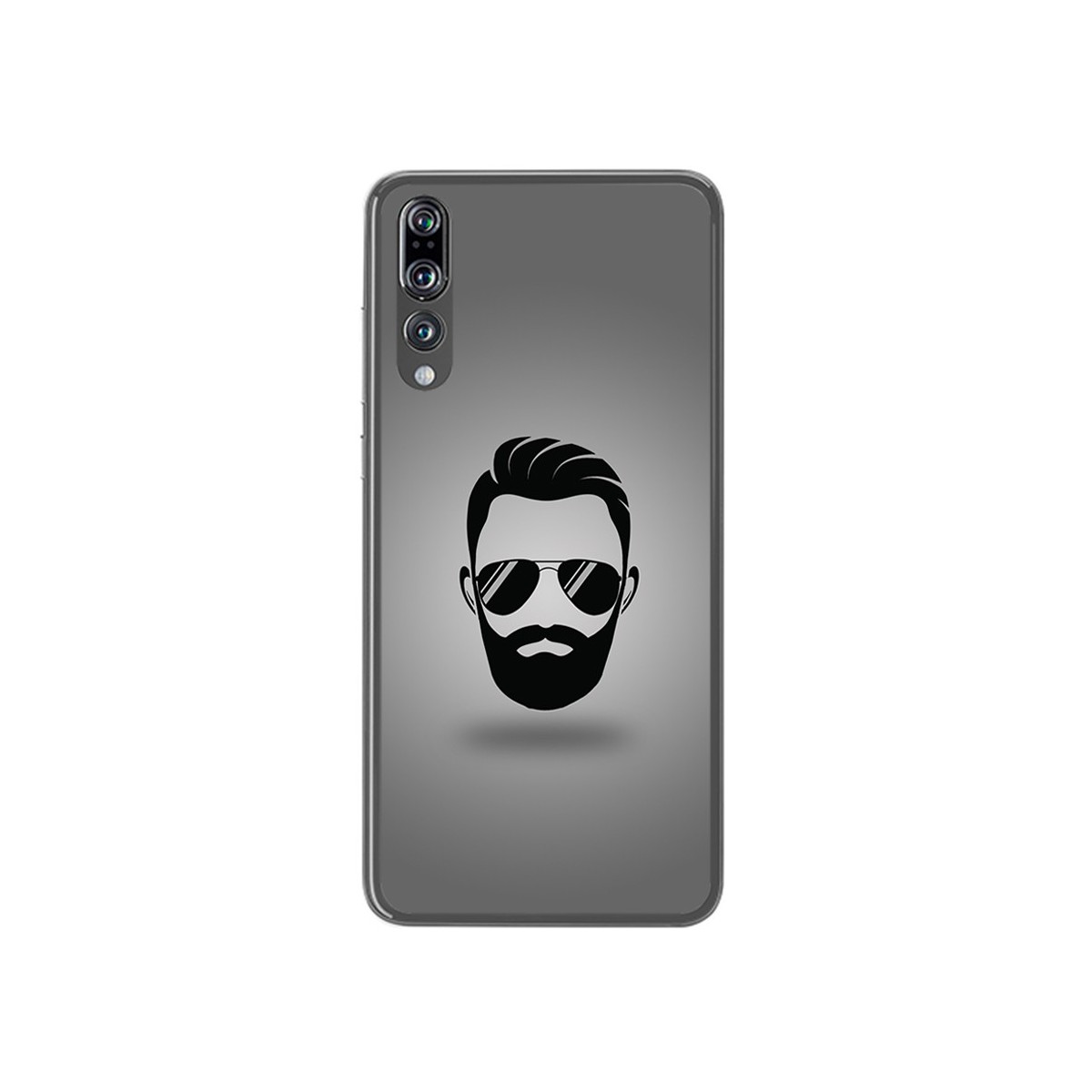 Funda Gel Tpu para Huawei P20 Pro Diseño Barba Dibujos