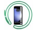 Funda Colgante Transparente para Samsung Galaxy S23 FE 5G con Cordon Verde Agua