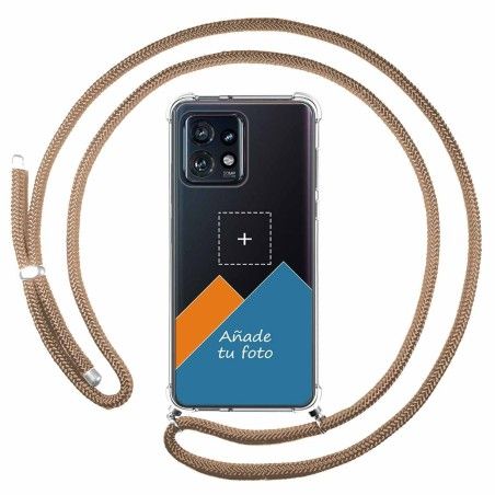 Personaliza tu Funda Colgante Transparente para Motorola Edge 40 Pro 5G con Cordon Camel Dibujo Personalizada