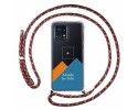 Personaliza tu Funda Colgante Transparente para Motorola Edge 40 Pro 5G con Cordon Rosa / Dorado Dibujo Personalizada