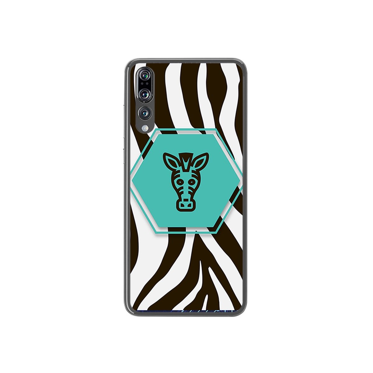 Funda Gel Tpu para Huawei P20 Pro Diseño Cebra Dibujos