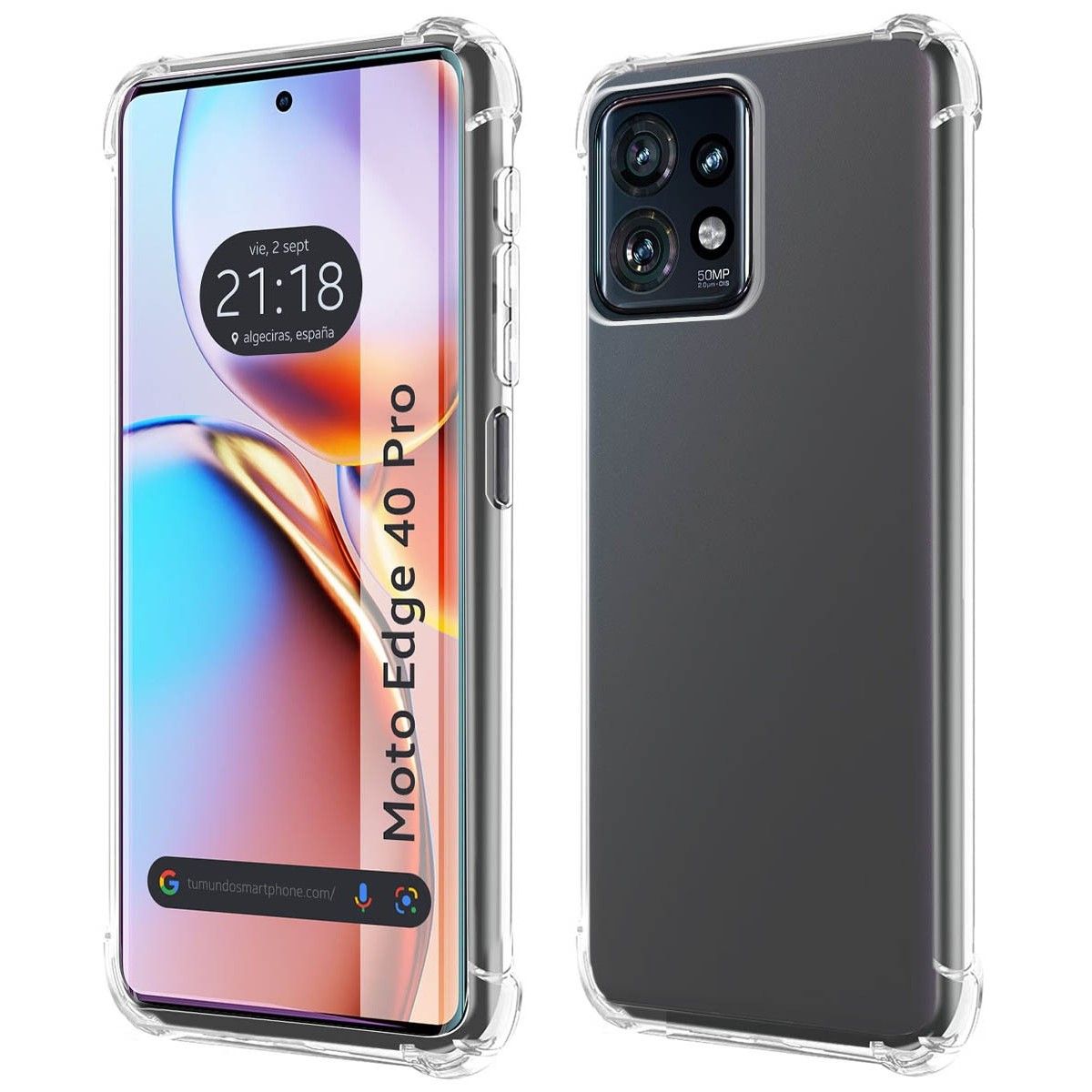 Funda Silicona Antigolpes Transparente para Motorola Edge 40 Pro 5G