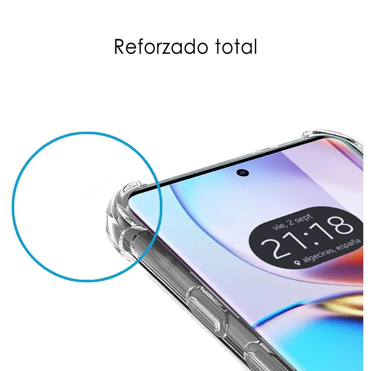 Funda Silicona Antigolpes Transparente para Motorola Edge 40 Pro 5G