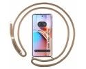 Funda Colgante Transparente para Motorola Edge 40 Pro 5G con Cordon Camel