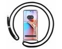 Funda Colgante Transparente para Motorola Edge 40 Pro 5G con Cordon Negro