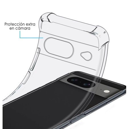 Funda Silicona Antigolpes Transparente para Google Pixel 8 5G