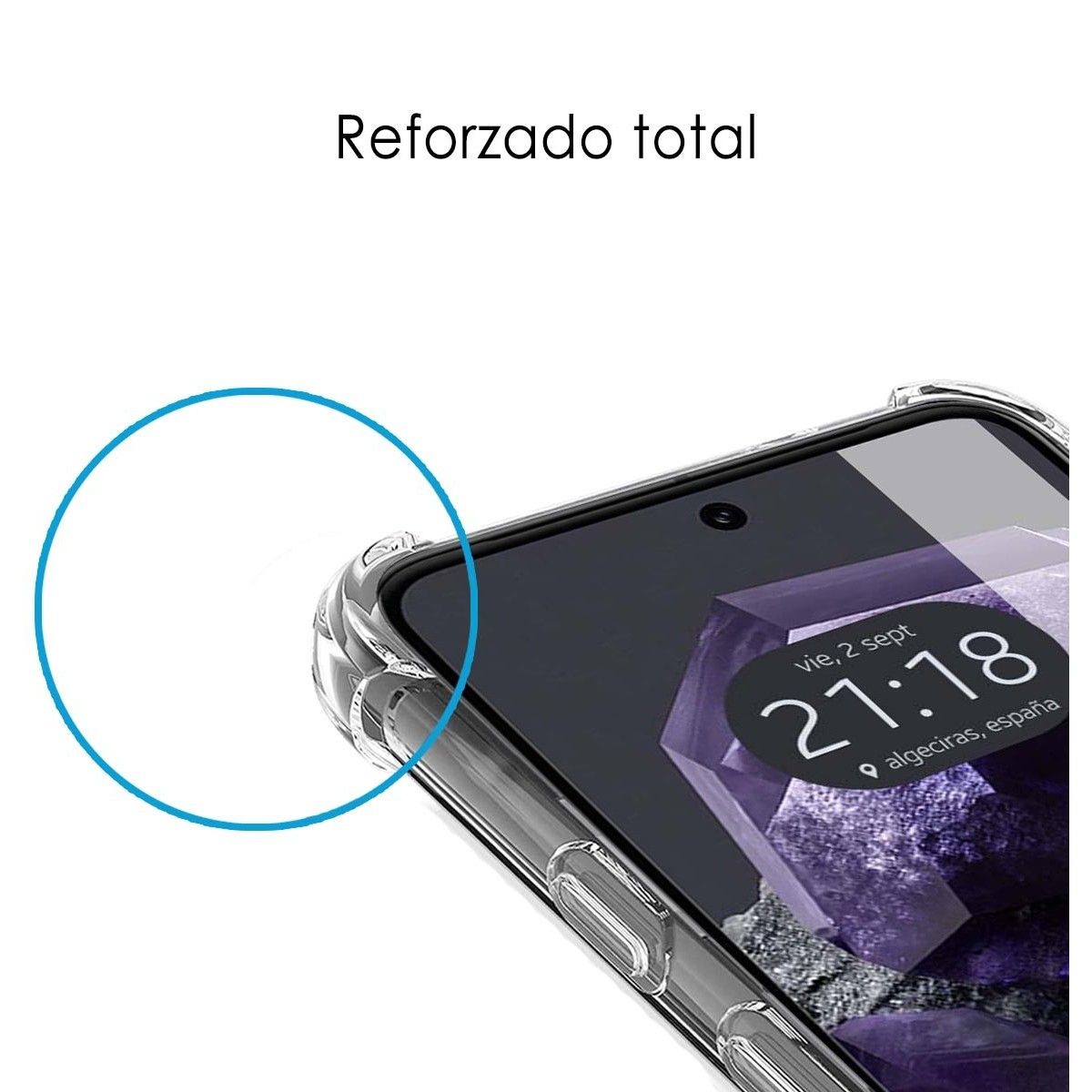 Funda Silicona Antigolpes Transparente para Google Pixel 8 5G