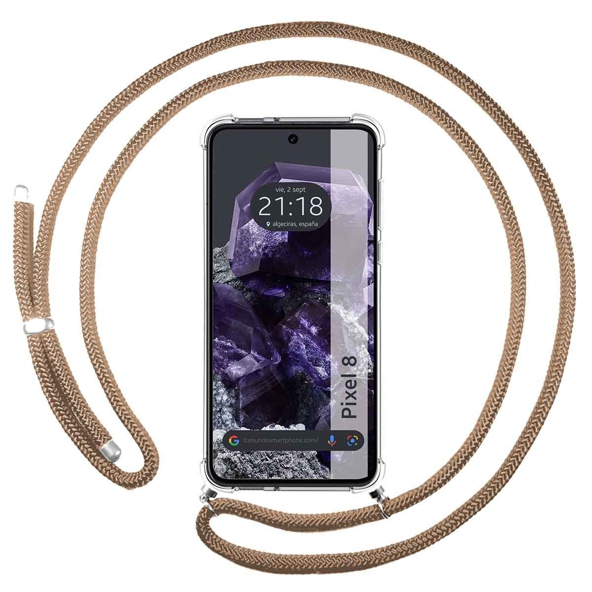 Funda Colgante Transparente para Google Pixel 8 5G con Cordon Camel