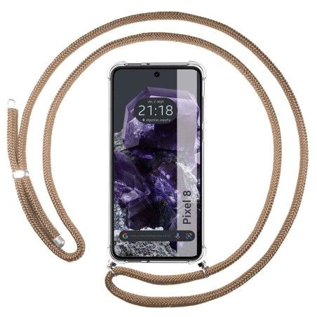 Funda Colgante Transparente para Google Pixel 8 5G con Cordon Camel