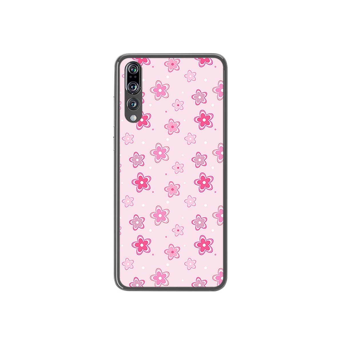 Funda Gel Tpu para Huawei P20 Pro Diseño Flores Dibujos