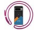 Personaliza tu Funda Colgante Transparente para Google Pixel 8 Pro 5G con Cordon Rosa Fucsia Dibujo Personalizada