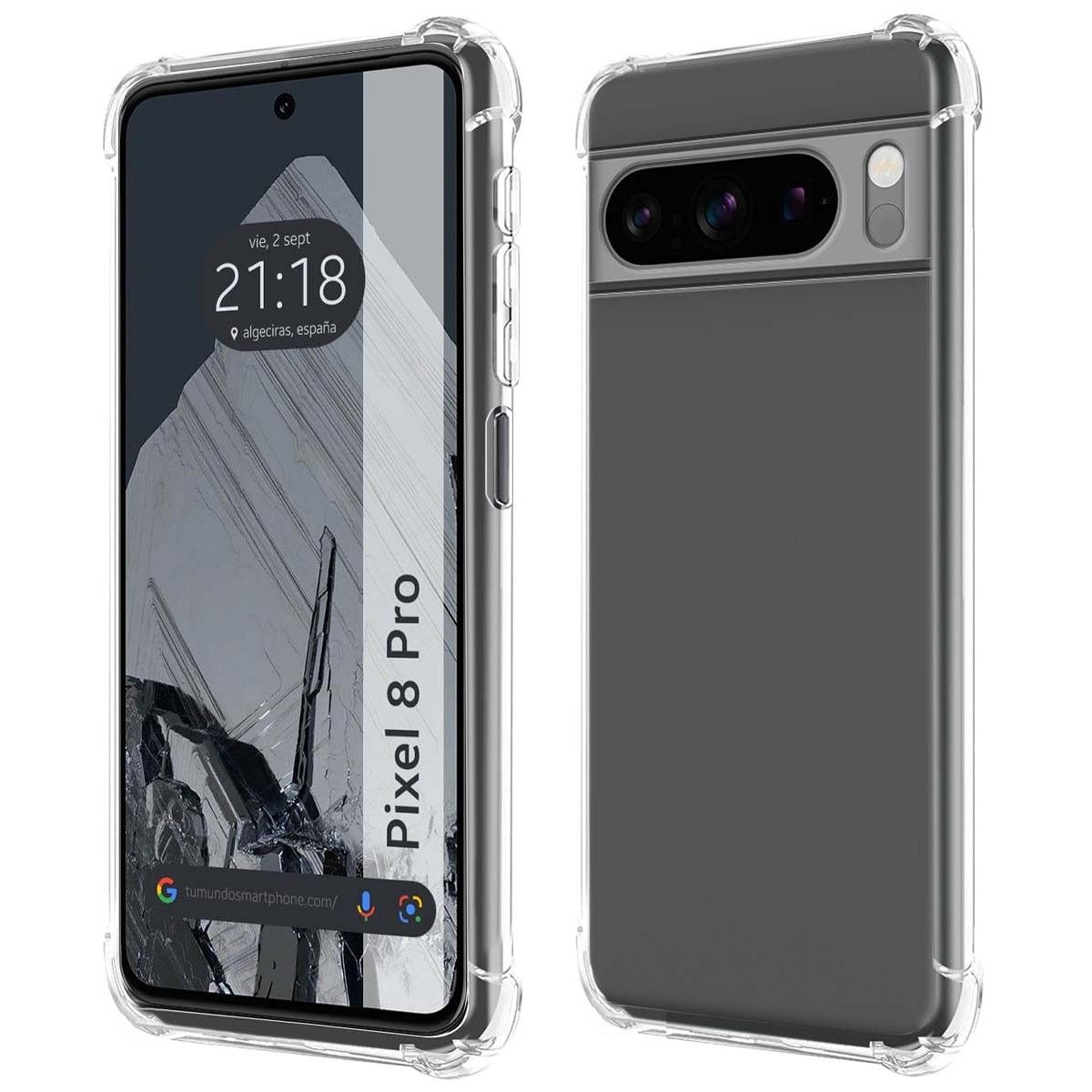 Funda Silicona Antigolpes Transparente para Google Pixel 8 Pro 5G