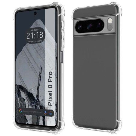 Funda Silicona Antigolpes Transparente para Google Pixel 8 Pro 5G