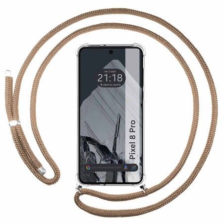 Funda Colgante Transparente para Google Pixel 8 Pro 5G con Cordon Camel