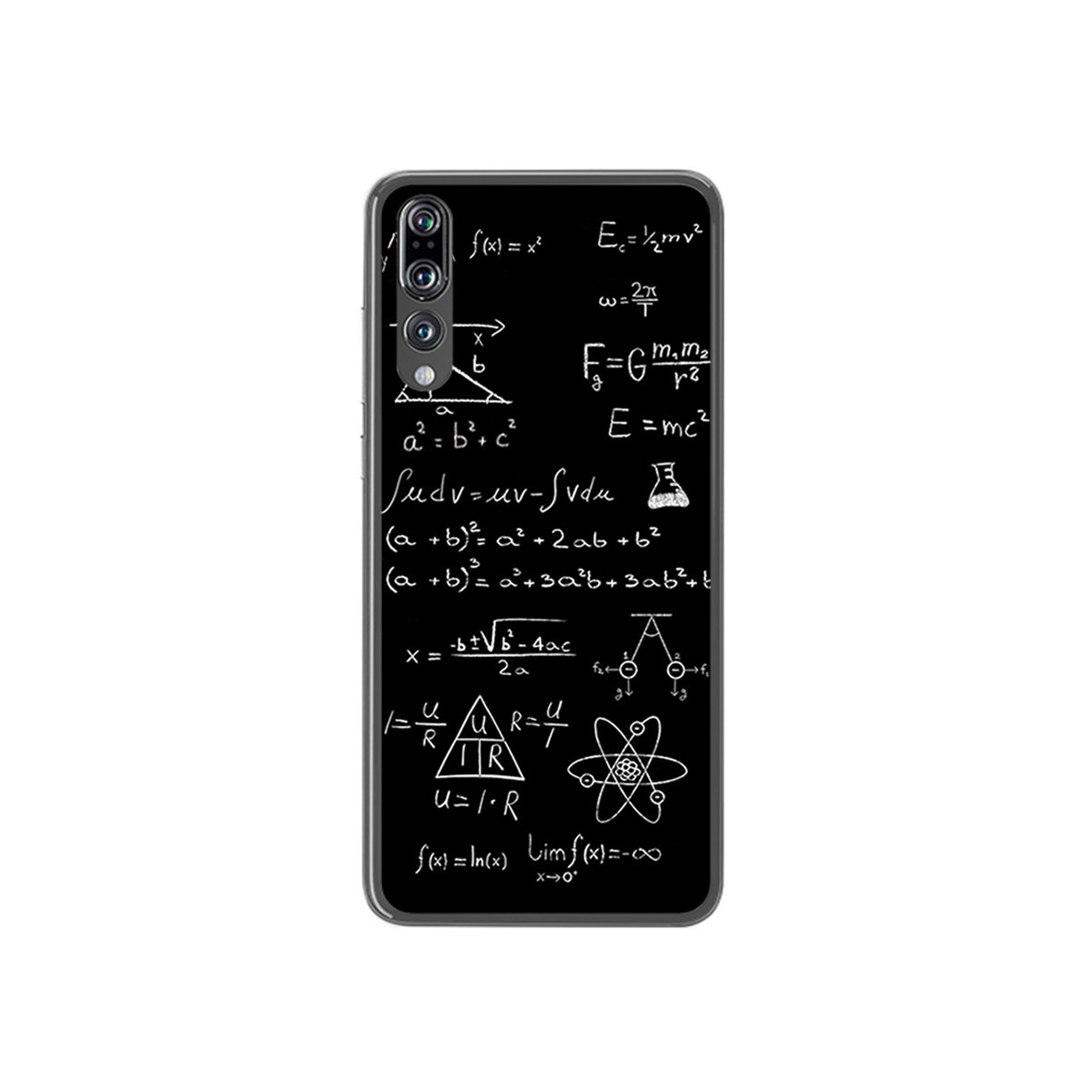 Funda Gel Tpu para Huawei P20 Pro Diseño Formulas Dibujos