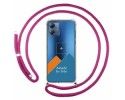 Personaliza tu Funda Colgante Transparente para Motorola Moto G14 con Cordon Rosa Fucsia Dibujo Personalizada