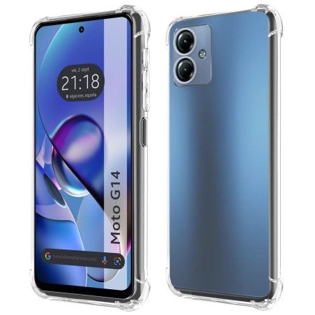 Funda Silicona Antigolpes Transparente para Motorola Moto G14