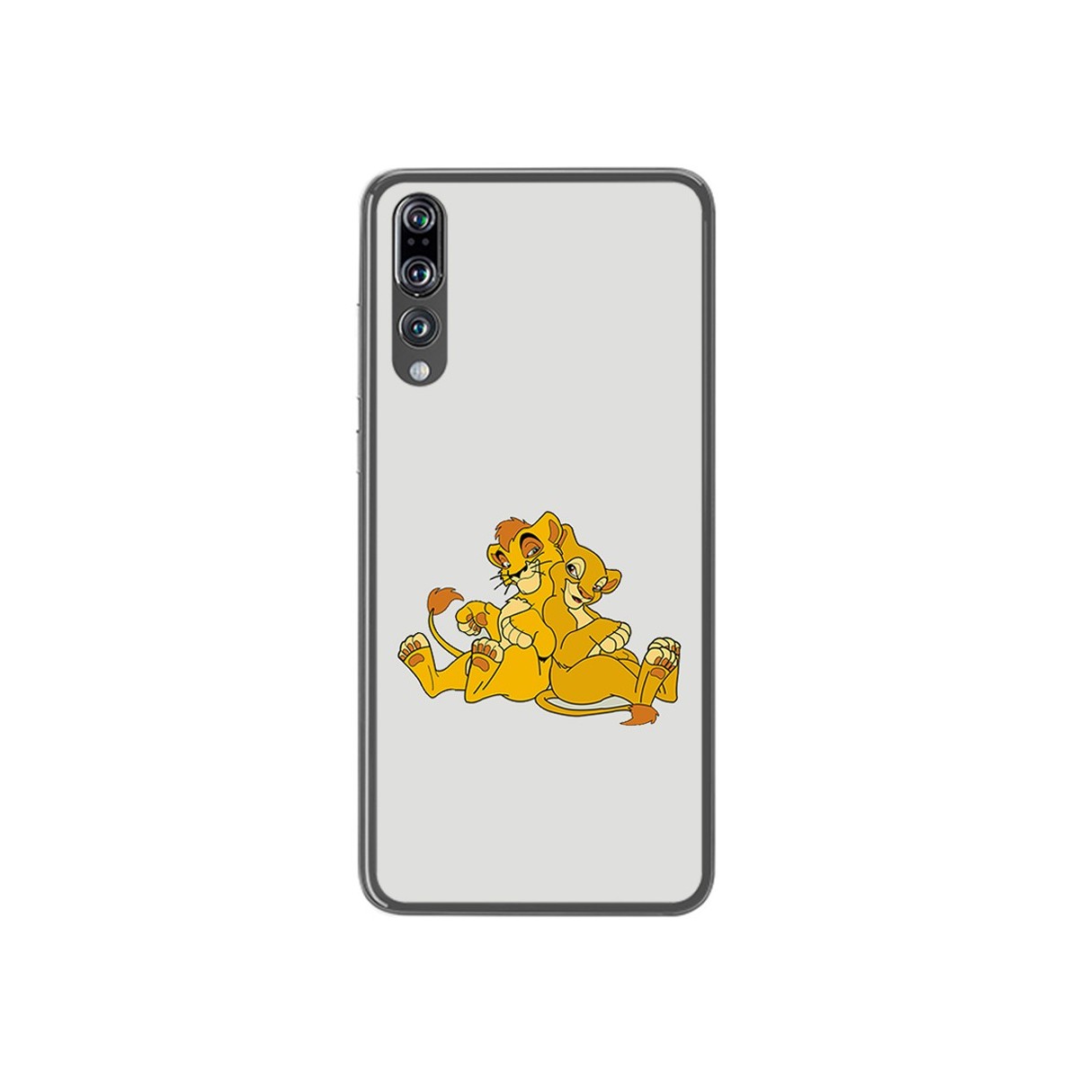 Funda Gel Tpu para Huawei P20 Pro Diseño Leones Dibujos