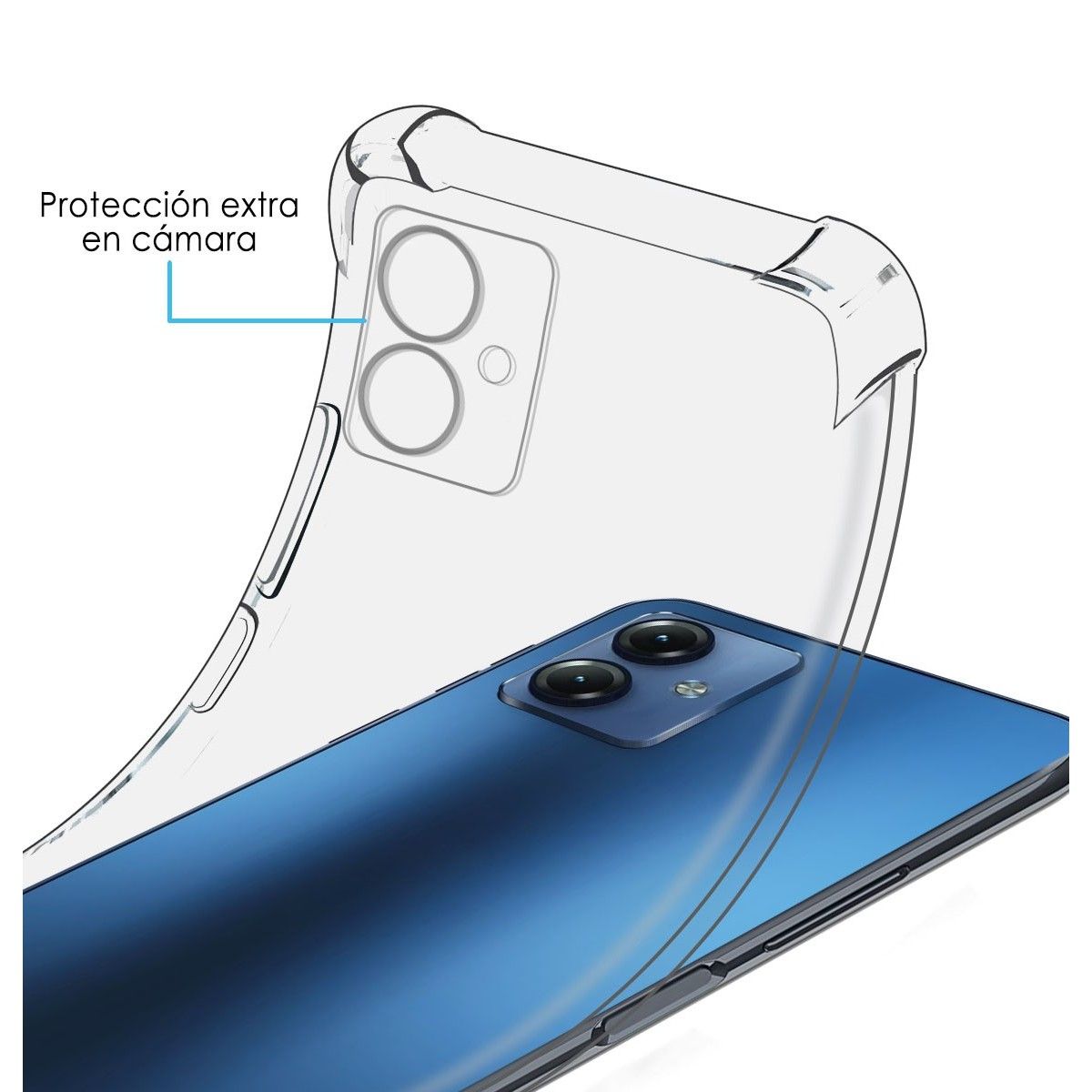 Funda Silicona Antigolpes Transparente para Motorola Moto G54 5G