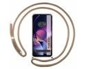 Funda Colgante Transparente para Motorola Moto G54 5G con Cordon Camel