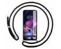Funda Colgante Transparente para Motorola Moto G54 5G con Cordon Negro
