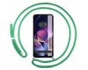 Funda Colgante Transparente para Motorola Moto G54 5G con Cordon Verde Agua