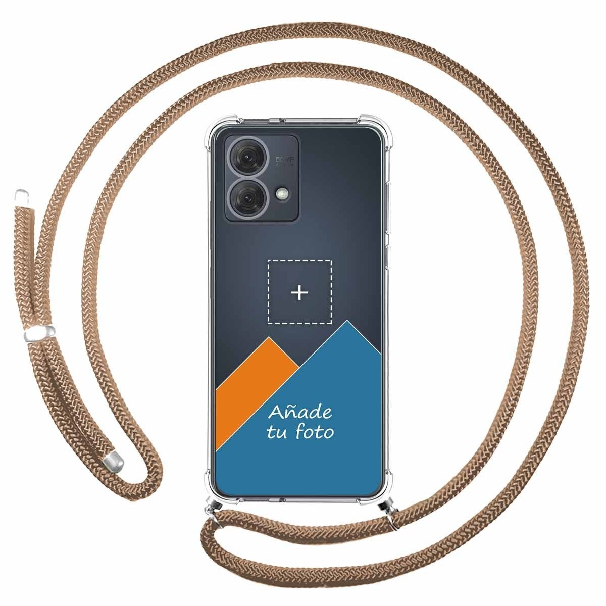 Personaliza tu Funda Colgante Transparente para Motorola Moto G84 5G con Cordon Camel Dibujo Personalizada