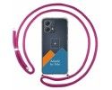 Personaliza tu Funda Colgante Transparente para Motorola Moto G84 5G con Cordon Rosa Fucsia Dibujo Personalizada