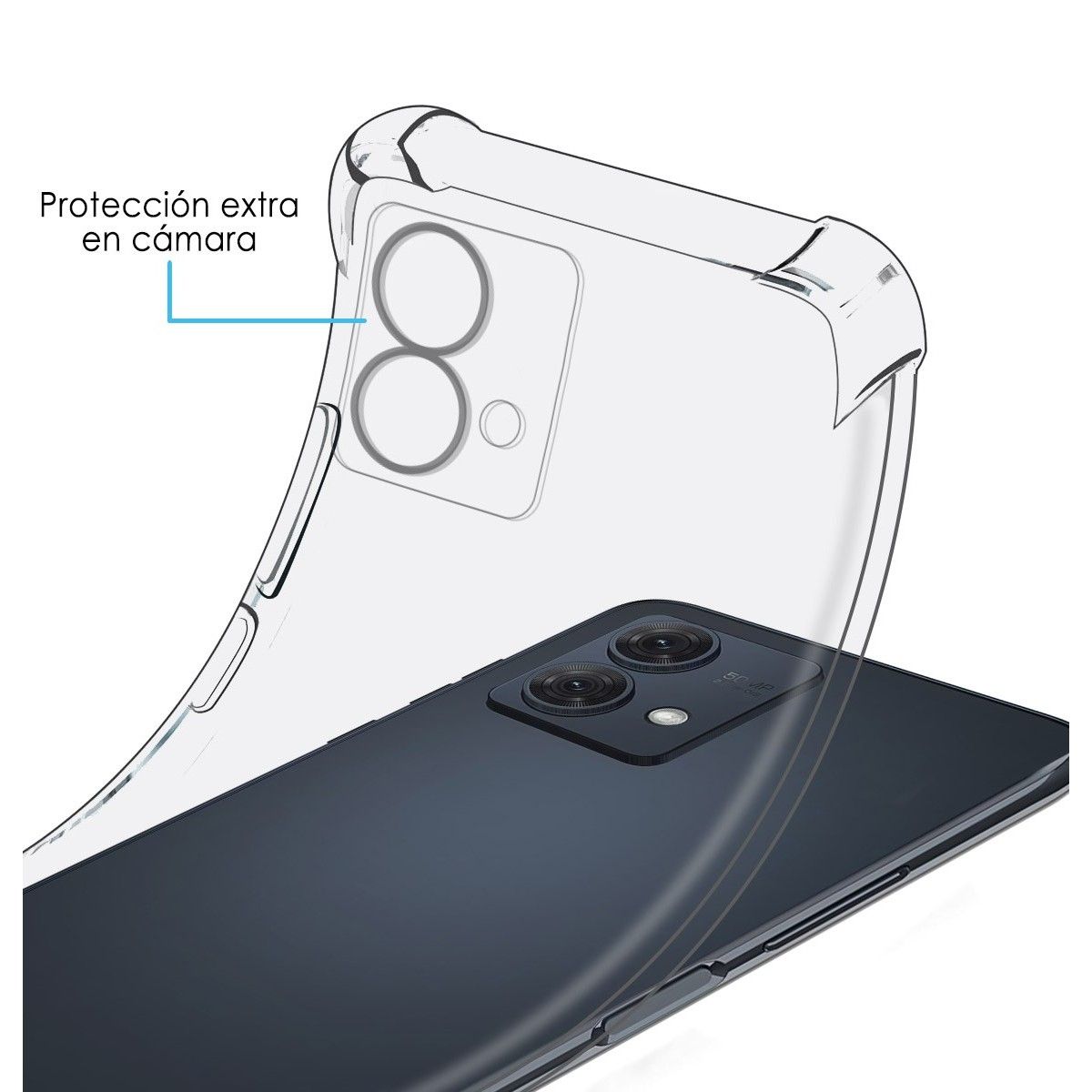 Funda Silicona Antigolpes Transparente para Motorola Moto G84 5G