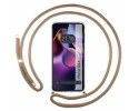 Funda Colgante Transparente para Motorola Moto G84 5G con Cordon Camel