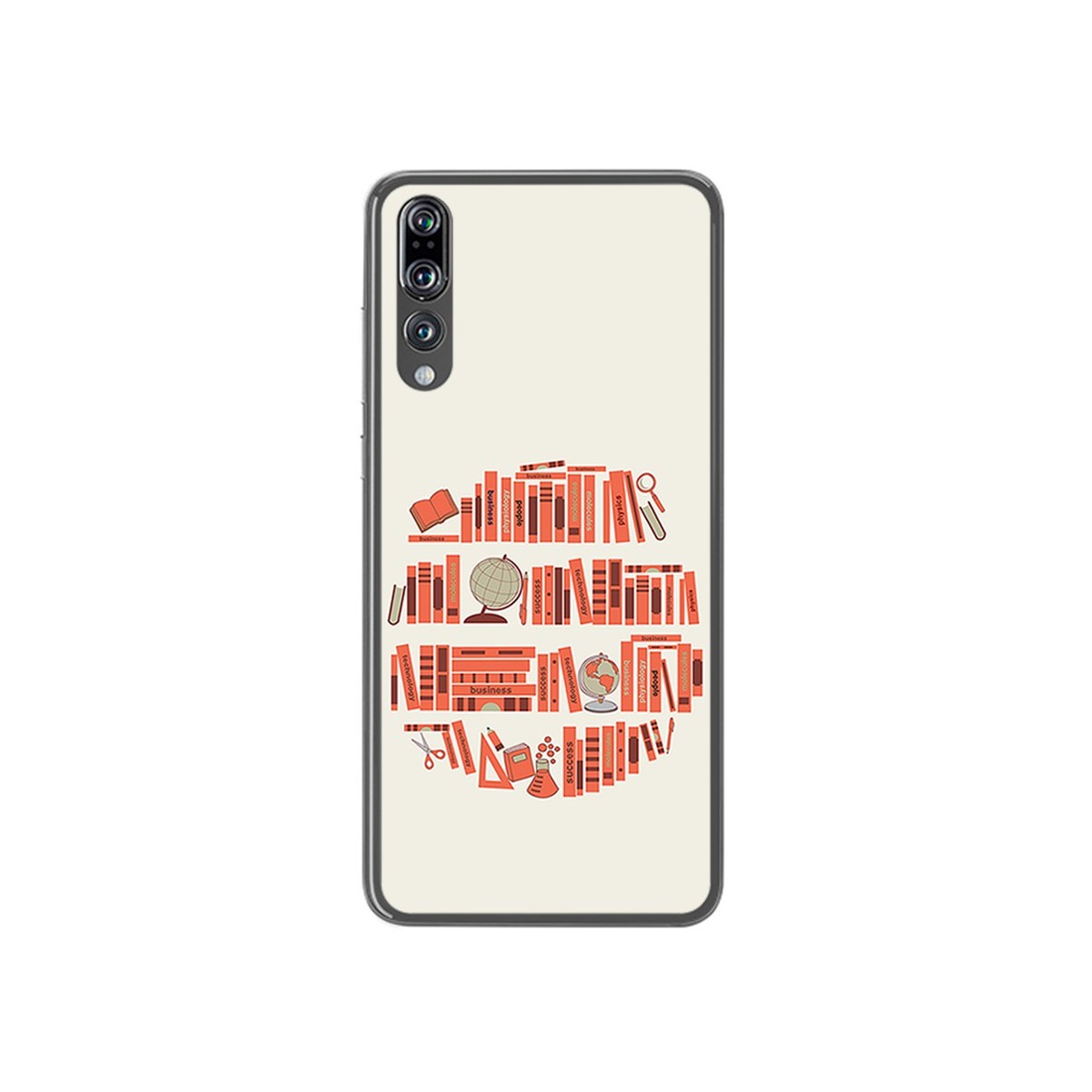 Funda Gel Tpu para Huawei P20 Pro Diseño Mundo Libro Dibujos