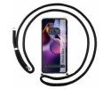 Funda Colgante Transparente para Motorola Moto G84 5G con Cordon Negro