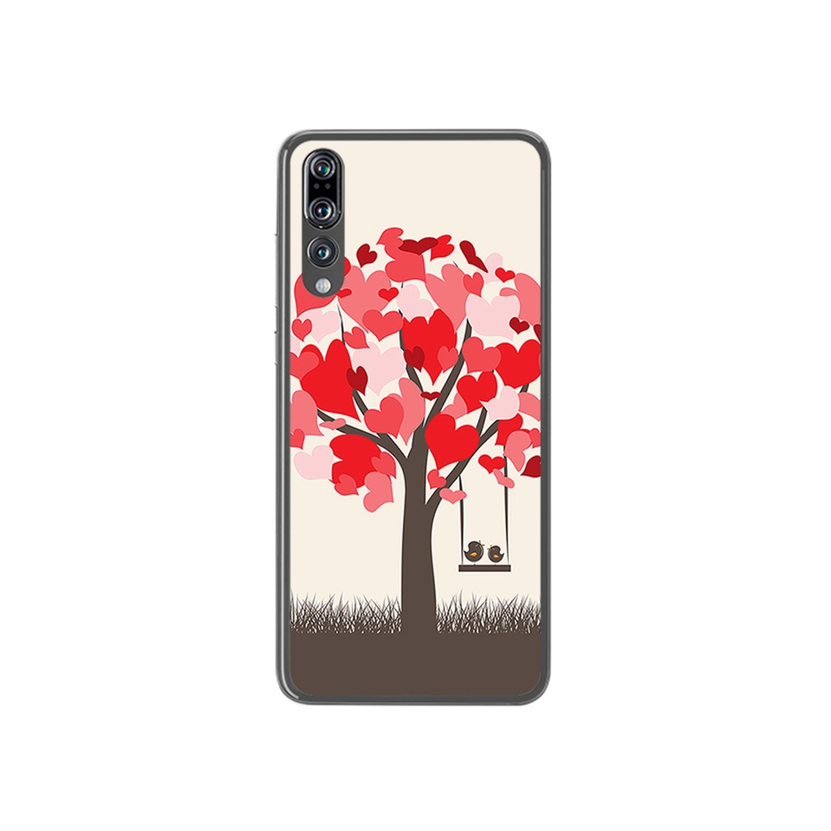 Funda Gel Tpu para Huawei P20 Pro Diseño Pajaritos Dibujos