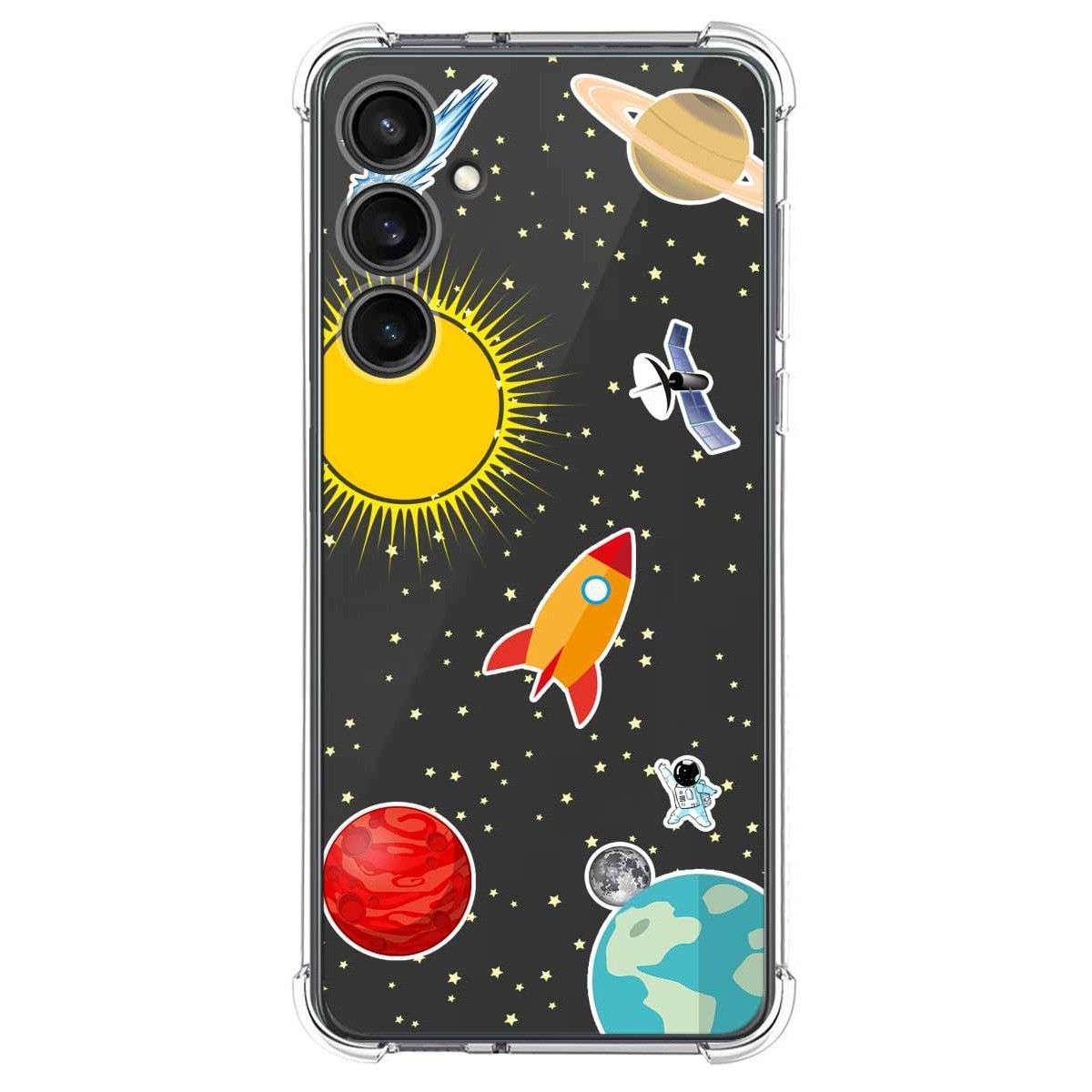 Funda Silicona Antigolpes para Samsung Galaxy S23 FE 5G diseño Espacio Dibujos