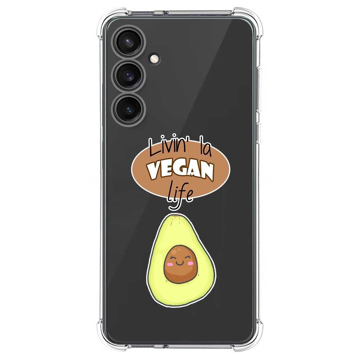 Funda Silicona Antigolpes para Samsung Galaxy S23 FE 5G diseño Vegan Life Dibujos