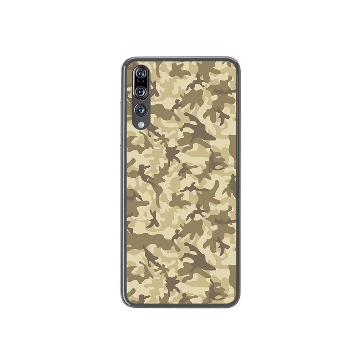 Funda Gel Tpu para Huawei P20 Pro Diseño Sand Camuflaje Dibujos