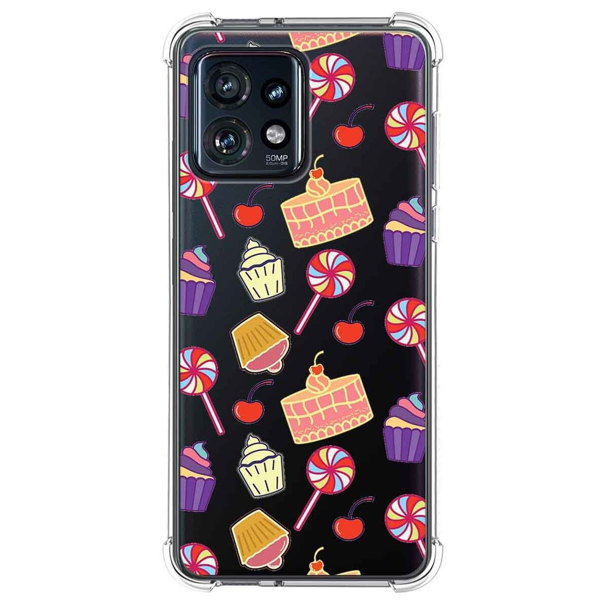 Funda Silicona Antigolpes para Motorola Edge 40 Pro 5G diseño Dulces 01 Dibujos